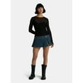 thumbnail image 2 of Madden NYC Women’s Lace Rhinestone Top with Long Sleeves, Sizes XXS-XXL, 2 of 5