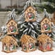 thumbnail image 5 of Casa de madera luminosa de Navidad con luz LED de colores Madera de bricolaje TFixol  Ligero, 5 of 7