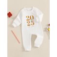 ZINTAOZT Baby Boy Girl New Year Outfit 2025 Letter Sweatshirt Romper