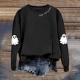 thumbnail image 5 of HUITKMM Chandail à Capuche pour Femmes Imprimé Halloween Manches Longues Sans Capuche Mode Automne Décontracté Col Rond Chandail Graphique pour Automne Hiver, 5 of 5