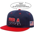thumbnail image 3 of USA Embroidered Baseball Cap Unisex Hip Hop Hats Vintage Adjustable Snapback Hat Outdoor Sport Sun Caps for Men Women, 3 of 7