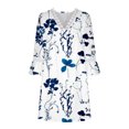 thumbnail image 4 of SMihono Robe d'Été pour Femmes Grande Taille Mode d'Été pour Femmes Manches Mi-Longues Imprimée Camisole à Col en V Bretelles Robe Chandail, 4 of 5