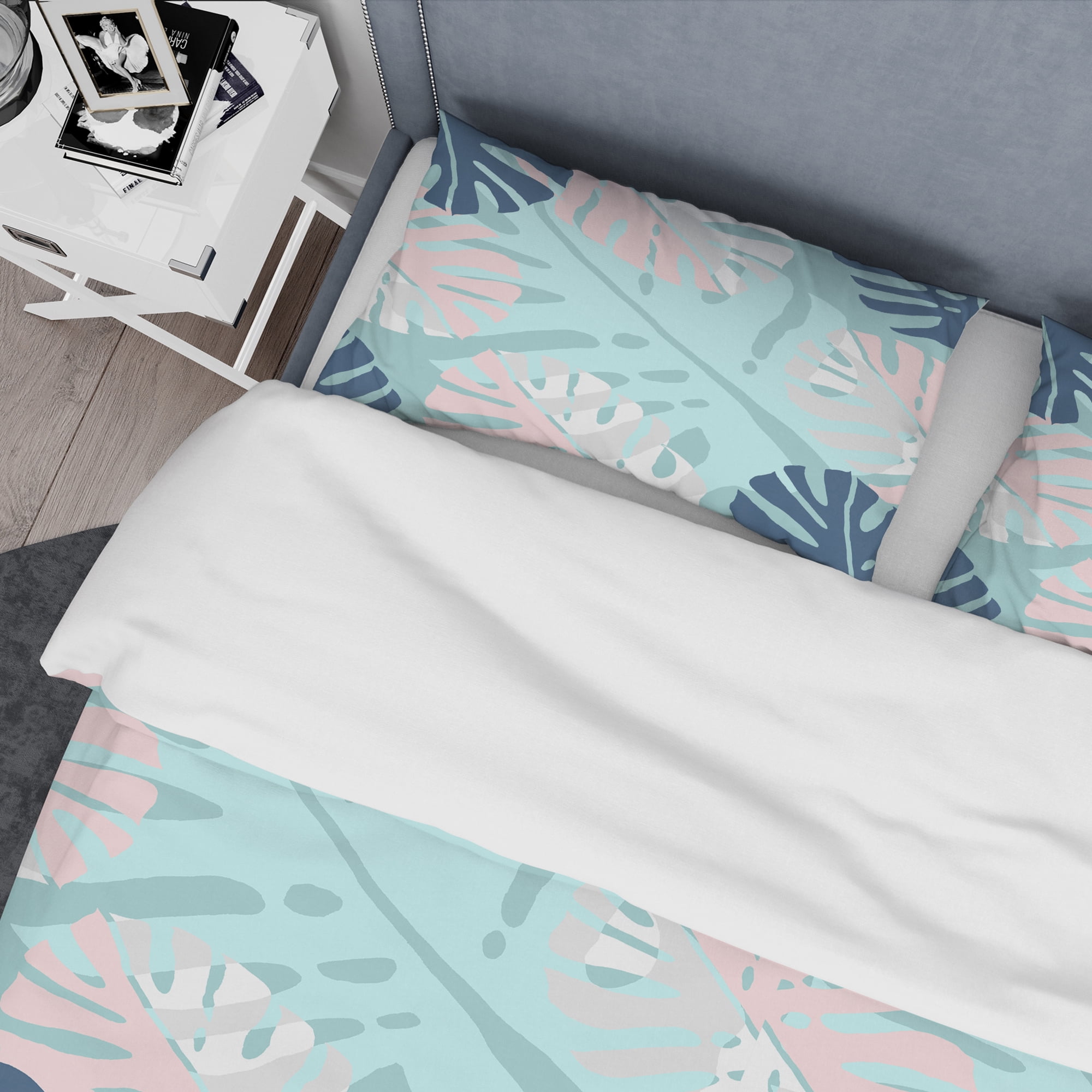 Designart 'Retro Floral Pattern II' Mid-Century Modern Duvet Cover Set