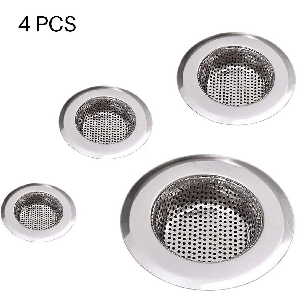 DIYOO 4PCS Stainless Steel Sink Filter Bathtub Sink Filter Screen Anti