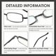 thumbnail image 5 of 3 Pack Slim Pocket Reading Glasses For Men Women Blue Light Blocking Compact Readers Spring Hinge Me-Yvan, 5 of 5