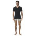 thumbnail image 5 of adidas Camisetas Hombre, Lote de 2 - Camiseta cuello pico Active Flex Cotton, cuello pico, color liso Negro S (Small), 5 of 5