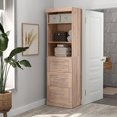 thumbnail image 3 of Bestar Pur 25W Storage Unit with 3 Drawers in rustic brown, 3 of 8