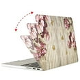 thumbnail image 2 of Mosiso Plastic Pattern Hard Case with Keyboard Cover with Screen Protector Only for MacBook Pro Retina 13 Inch No CD-Rom (A1502/A1425, Version 2015/2014/2013/end 2012), Gray Wooden Butterfly Flower, 2 of 7