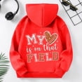 thumbnail image 5 of Siilsaa Girls Sweatshirts Hoodies Long Sleeve Hooded Sweaters Letter print Pullover Top Trendy Preppy Clothes Red,5-6 Years, 5 of 5