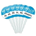 thumbnail image 1 of Mekhi Hello My Name Is Cupcake Picks Toppers - Set of 6, 1 of 1