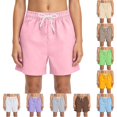 thumbnail image 6 of Mnyotv Summer Beach Shorts Kids Boys Athletic Short Casual Drawstring High Waisted Sweatshorts Size 9-10 Years, 6 of 6