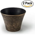 thumbnail image 2 of Fancy Decorative French Country Look Plastic Planter (2 Pack) 13X7" Flowerpot for Indoor, Outdoor, Garden, Patio, Office Ornaments, Home Decor, Long Lasting Reusable, Lightweight, Water Resistant, 2 of 4