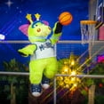 thumbnail image 4 of Bleacher Creatures Orlando Magic Stuff Mascot Figura de felpa de 10" (City Edition '24-'25): una mascota para jugar o exhibir, 4 of 5