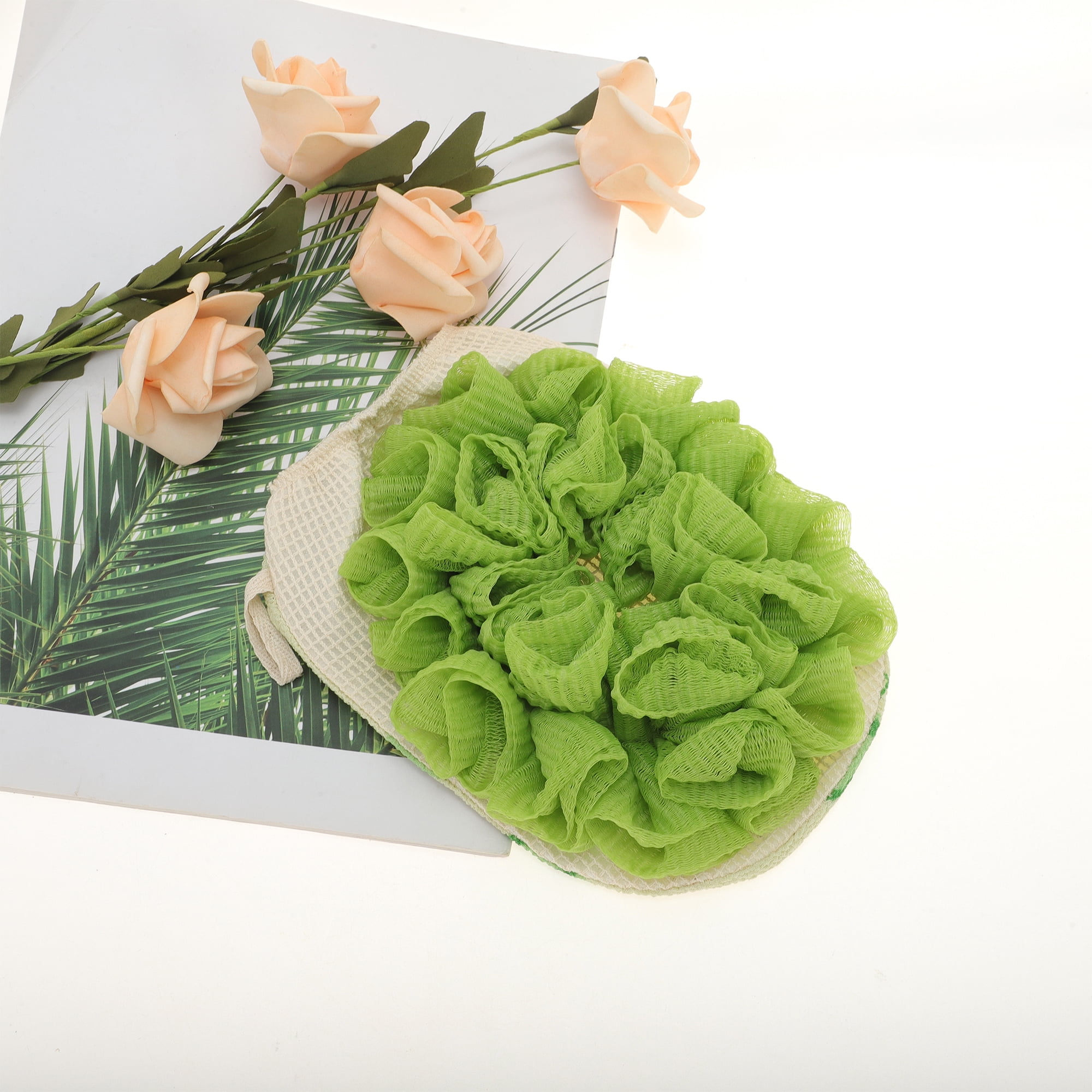 Unique Bargains Shower Gloves 7.48"x5.51" 1 Pc Green