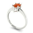 thumbnail image 2 of Clara Pucci 14K White Gold 1ct Red Solitaire Ring for Women, 2 of 7