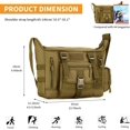 thumbnail image 2 of Bolso bandolera táctico militar Molle, impermeable, para hombre y mujer, para senderismo, acampada, ciclismo, viajes, escalada, trekking, marrón, 2 of 5