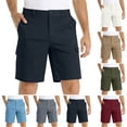 thumbnail image 4 of guisaled Men's Cargo Short Stretch Twill Cotton Elastic Waist Causal Work Shorts Lightweight Casual Hiking Shorts with Pockets, 4 of 9