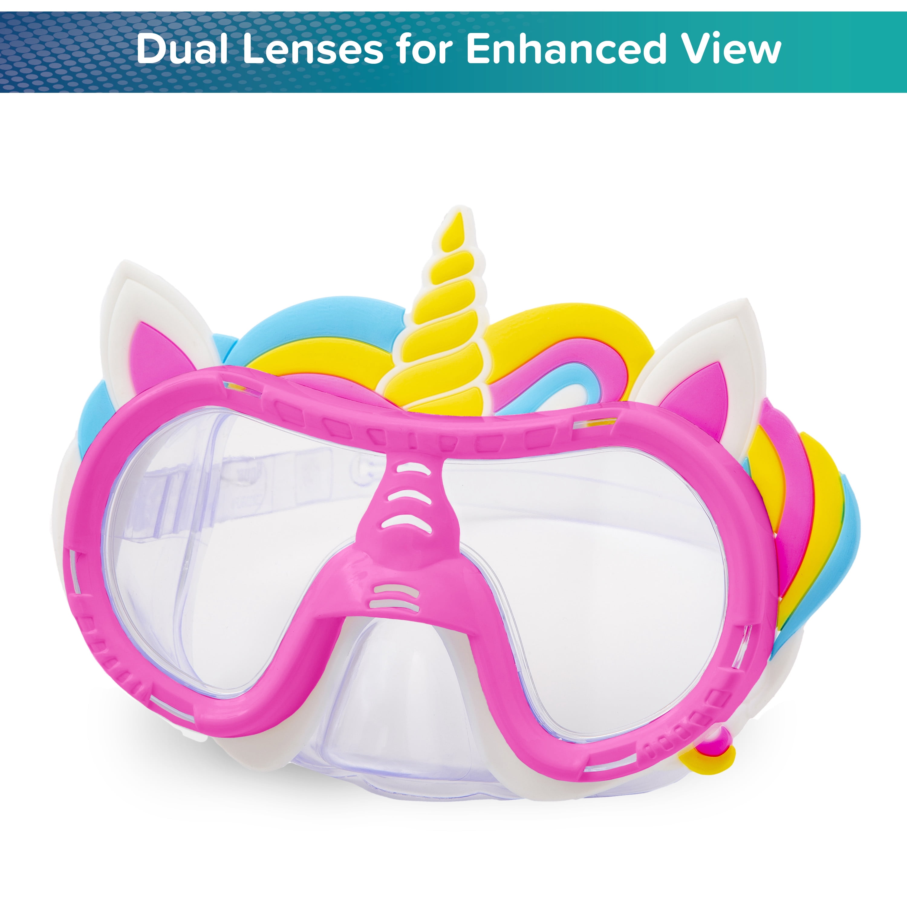 Aqua Dolfino Swim Goggle Mask, Latex-Free, Unicorn