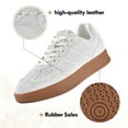thumbnail image 5 of SUYSTEX Women's Ribbon Lace-Up Fashion Sneakers Arch Support Gum Sole Walking Shoes with Memory Foam, 5 of 6
