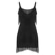 thumbnail image 2 of Elegante vestido sexy con flecos para fiesta en discoteca, minivestido de fiesta de graduación, vestido de color liso con cuello en V para mujer, elegante vestido de noche de verano, 2 of 4