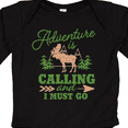 thumbnail image 4 of Inktastic Vintage Adventure is Calling and I Must Go with Moose Boys or Girls Long Sleeve Baby Bodysuit, 4 of 5