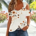 thumbnail image 6 of perfectbot Womens Floral Print Blouses Summer Relaxed Fit Shirts Short Sleeve Hollow Out V-Neck Casual Tops S-XXL, 6 of 6