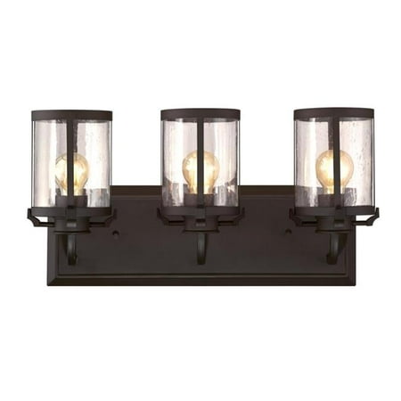 

3 Light Wall Fixture with Clear Seeded Glass - Oil Rubbed Bronze