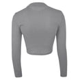 thumbnail image 4 of Lixiuxyad Women's Casual Solid Color Zipper V Neck Slim Fit Sweater T Shirt For Autumn And Winter Seasons Summer Tee Shirts,Gray M, 4 of 6