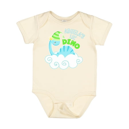 

Inktastic Abuela s Lil Dino with Cute Blue Baby Dinosaur Gift Baby Boy or Baby Girl Bodysuit