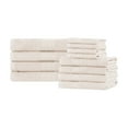 thumbnail image 2 of BNM Eco-Friendly Cotton Assorted Towel 12 Piece Set, Ivory, 2 of 5