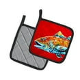 thumbnail image 2 of Carolines Treasures MW1141APTHD Red Fish Alphonzo Head Pair of Pot Holders , 7.5HX7.5W, multicolor, 2 of 3