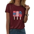 thumbnail image 2 of ORT American Flag Shirts Short Sleeve Women USA Flag Stars Stripes Graphic Blouse Patriotic Shirt 4th of July T Shirt Summer Tops Tee(Z3-,S), 2 of 5