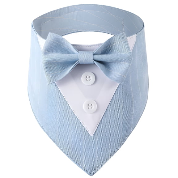 TELOLY Dog Tuxedo, Formal Dog Wedding Bandana Dog Collar with Bow Tie Dog Birthday Costume Adjustable Pet Party Tux Dog Wedding Attire, Dog Valentines Outfit Cosplay for Pets