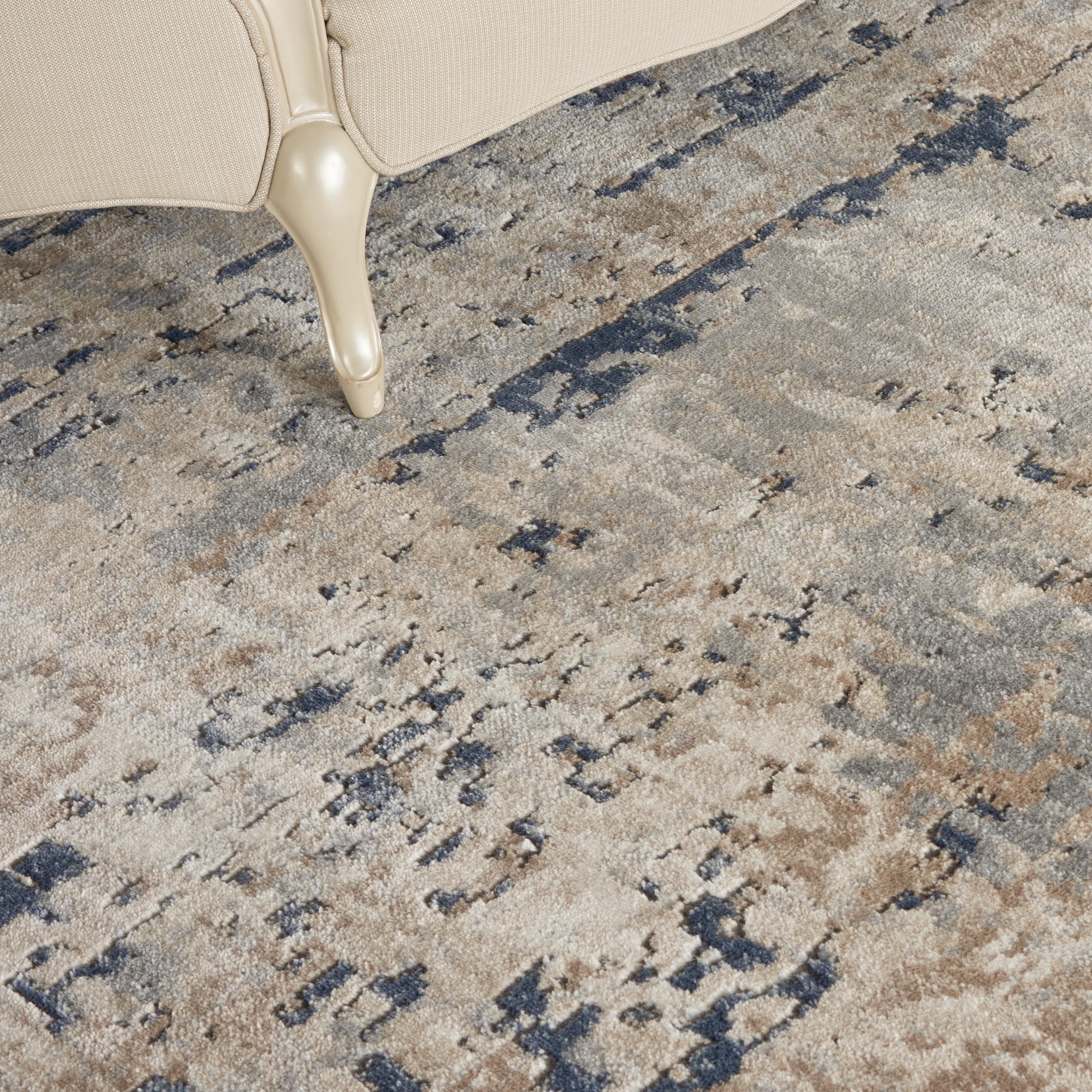 Nourison Concerto Abstract Beige Grey 12' x 15' Area Rug (12x15)
