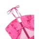 thumbnail image 5 of VISgogo Vestido largo para mujer, con cordones, cuello halter, ahuecado, sin espalda, con estampado de flores, fiesta de verano, vestido con abertura en la playa VISgogo  moda, 5 of 9