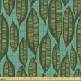 thumbnail image 2 of Ambesonne Botany Fabric by the Yard Upholstery, Vertical Leaves Layout Art, 1 Yard, Dark Seafoam and Green Brown, 2 of 5