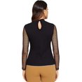 thumbnail image 2 of Top de malla transparente de manga larga para mujer Punto Negro CH Punto Negro CH Xishao ropa, 2 of 2