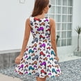 thumbnail image 6 of Roller Skates 80s Pattern Dress Fashion Beach Long Dresses Female Party Printed Sundress, 6 of 7