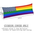 thumbnail image 2 of LGBT Gay Pride Body Pillow Cover Rainbow Striped Long Pillow Case Protector with Zipper Decorative American Flag Cushion Large Pillowcases for Bedroom,Sofa,Couch,Home Gifts 20"x54", 2 of 6
