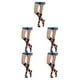 thumbnail image 1 of Calcetines hasta la rodilla Sonducket 1 par rayas arcoiris negro, 1 of 6