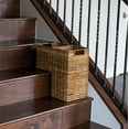 thumbnail image 5 of BIRDROCK HOME Stair Basket for Staircases | Wicker Woven Storage Bin for Stairs | Natural Brown Organizer Baskets | Cut Out Handles | Reduce Clutter, 5 of 9