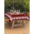 thumbnail image 2 of Outdoor Tablecloth with Umbrella Hole and Zipper, Red Valentine's Day Rectangle Table Cloth 60x102 Inch Waterproof Tablecloth, Love Heart Truck Romantic Abstract Art Picnic Table Cover for Patio, 2 of 7