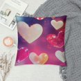 thumbnail image 2 of Pratyus Square Hearts Bubbles Love Home Furnishing Pillow Covers Aesthetic Decorative Short Plush Double-Sided Printing Invisible Zipper 20x20in, 2 of 5