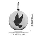 thumbnail image 2 of Stainless Steel Religious Dove Round Medallion Pendant Necklace, 2 of 3