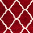 thumbnail image 3 of SAFAVIEH Hudson Aline Geometric Shag Area Rug, Red/Ivory, 6' x 9', 3 of 4