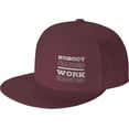 thumbnail image 1 of Nobody Cares Work Harder Hat Adjustable Flat Bill Hat Baseball Cap for Men Women, 1 of 8