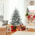 thumbnail image 1 of Gymax 4.5 FT Pre-Lit Artificial Christmas Tree Snow Flocked Full Tree w/ 436 Lush Branch Tips, 1 of 10