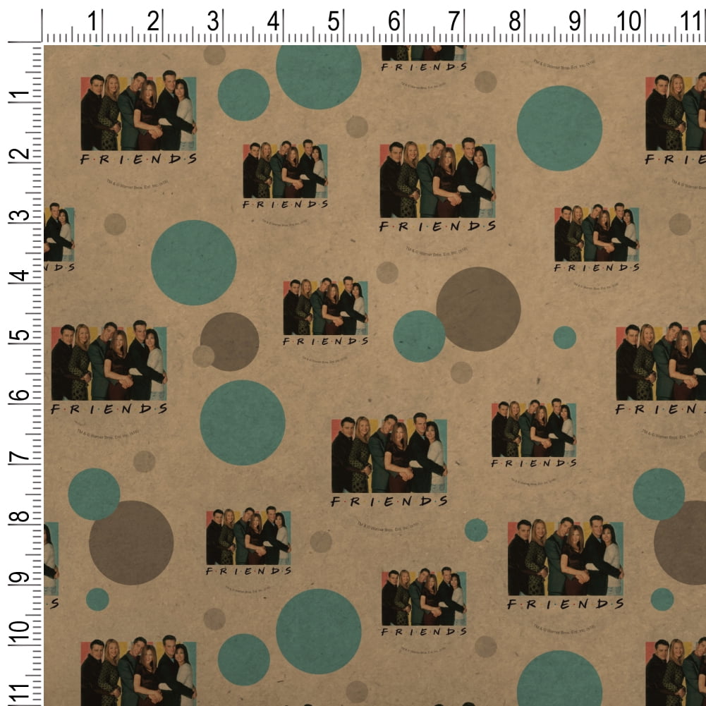 Friends It's All About Friends Premium Kraft Gift Wrap Wrapping Paper Roll
