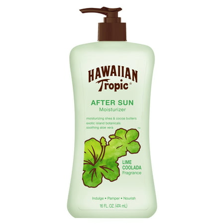 Hawaiian Tropic Lime Coolada After Sun Moisturizing Lotion 16 Oz, Includes Moisturizing Shea and Cocoa Butters, Aloe Vera Lotion