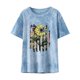 thumbnail image 1 of Blusa suelta de manga corta con cuello redondo y estampado a la moda para mujer Pompotops  hfajkhk132718, 1 of 8